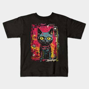 Kitten Abstract Painting Kids T-Shirt